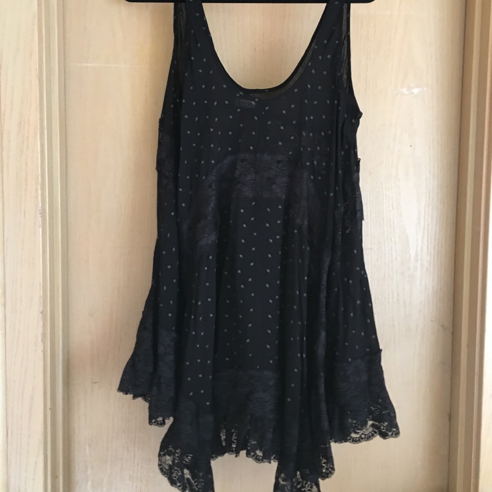 Free People Black Dress with Tank Top Sleeves